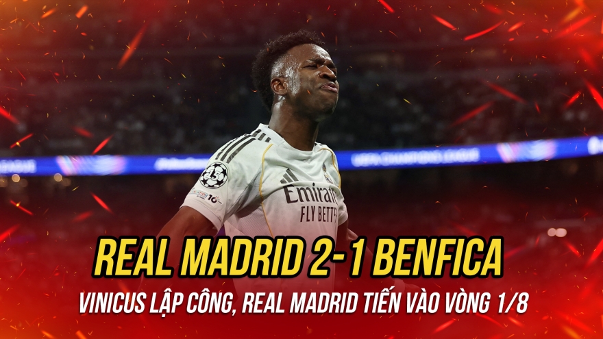 Vinicius tỏa sáng, Real Madrid giành vé vào vòng 1/8 Cúp C1 châu Âu